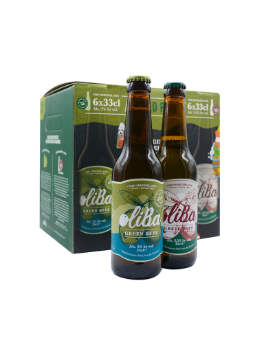 Pack 12 Cervezas Mixed con Aove 33cl OLIBA OLIBA GREEN BEER "EMPELTRE & ORIGINAL"