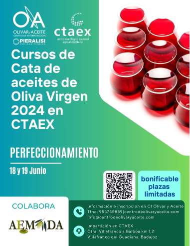 Curso de Cata, Perfeccionamiento en CTAEX, 18 y 19 de Junio, del Centro de Interpretación OLIVAR Y ACEITE